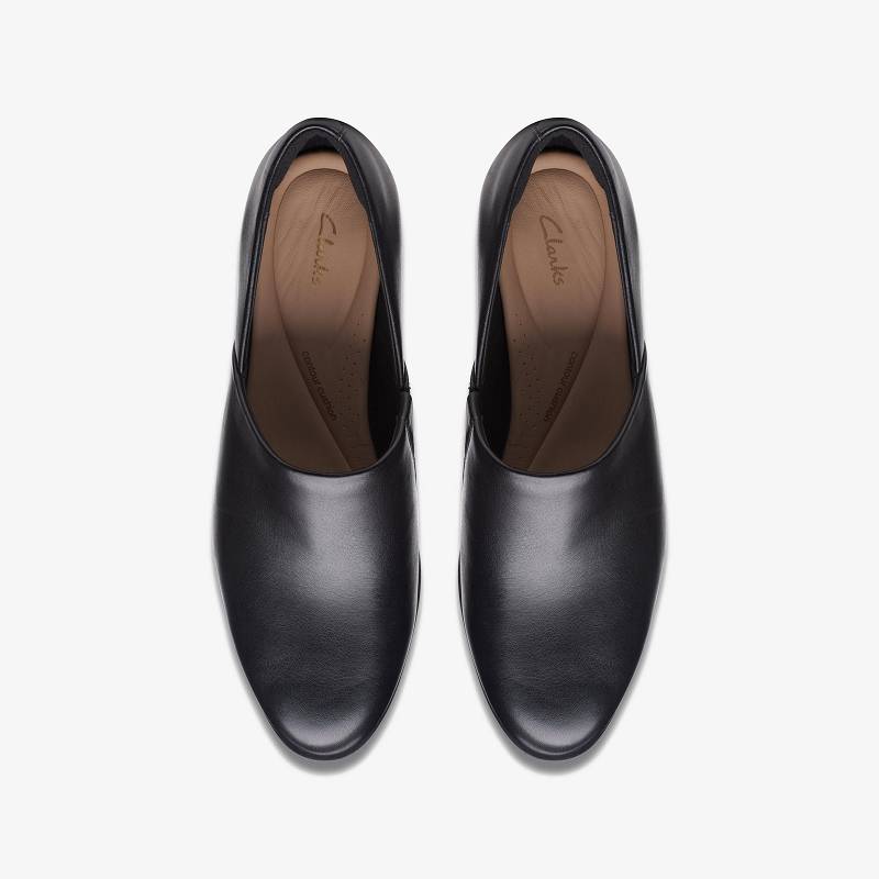 Black Leather Clarks Freva 55 Lily | CLKS-85128