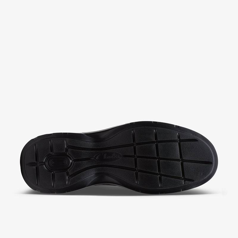 Black Leather Clarks Gessler Lace | CLKS-84458