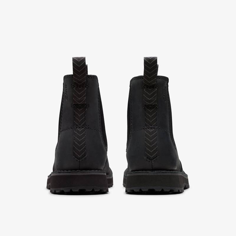 Black Leather Clarks Solsbury Easy | CLKS-84533