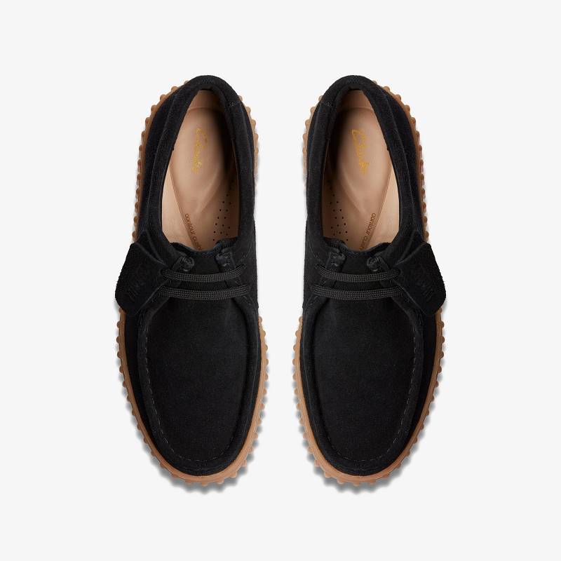 Black Suede Clarks Torhill Bee | CLKS-84699