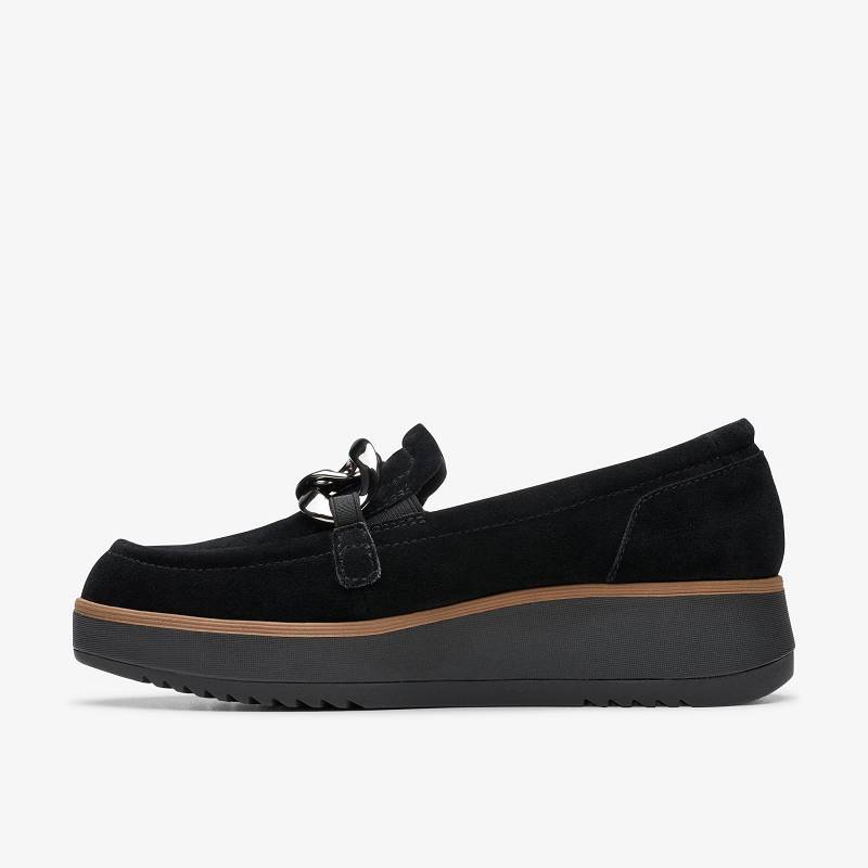 Black Suede Clarks Zylah May | CLKS-85370
