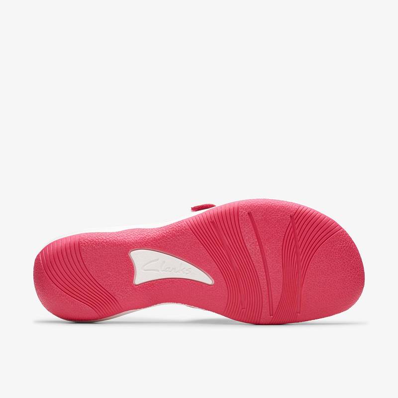 Bright Pink Combination Clarks Breeze Piper | CLKS-84931