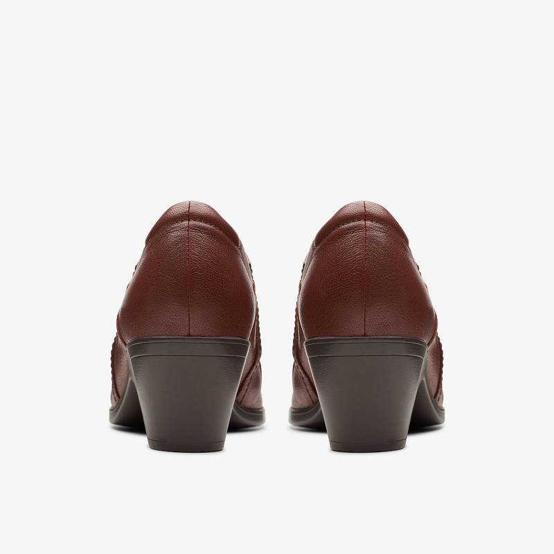 British Tan Leather Clarks Emily 2 Cove | CLKS-85257
