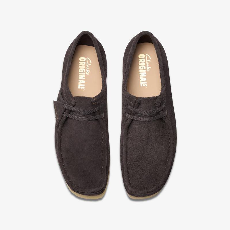 Brown Slate Suede Clarks Wallabee | CLKS-84513