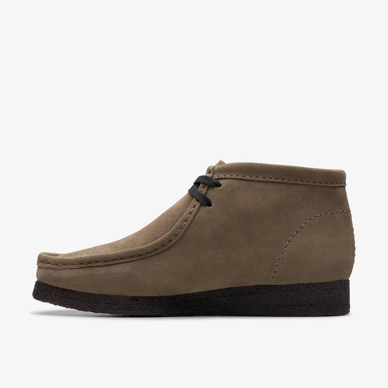 Dark Grey Suede Clarks Wallabee Boot | CLKS-84626