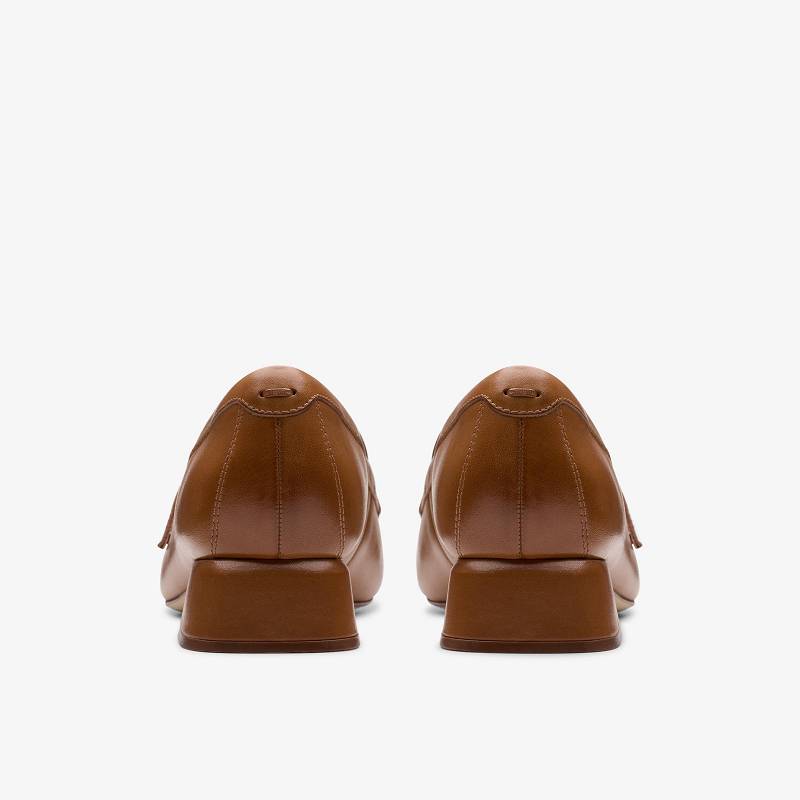 Dark Tan Leather Clarks Daiss 30 Trim | CLKS-85236