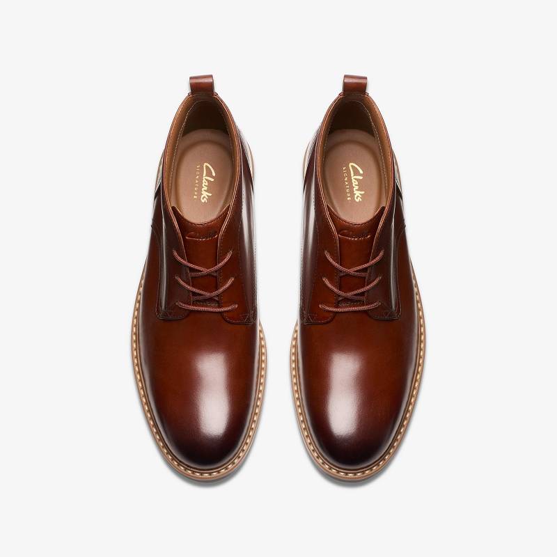 Mid Tan Leather Clarks Aldwin Chukka | CLKS-84547