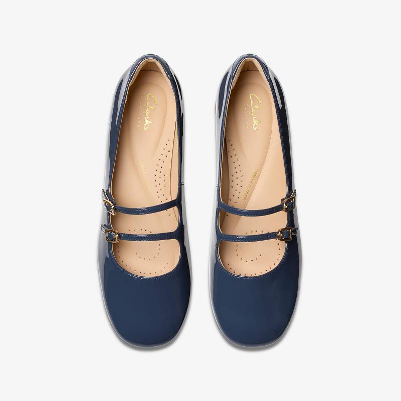 Navy Patent Clarks Daiss30 Shine | CLKS-85239