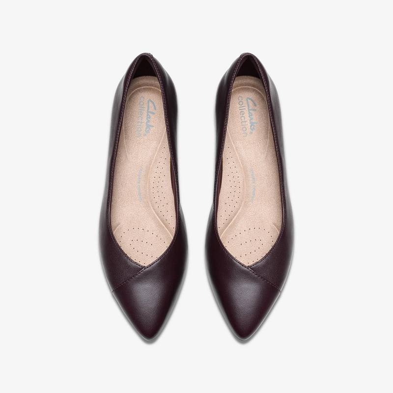 Plum Leather Clarks Natalyn Wish | CLKS-84817